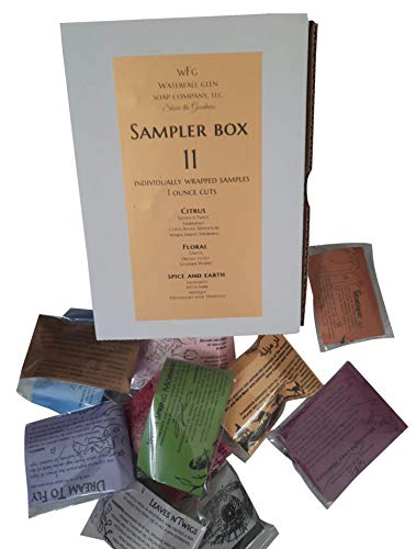 WFG WATERFALL GLEN SOAP COMPANY, LLC - Sampler box of soaps/twelve 1 ounce cuts