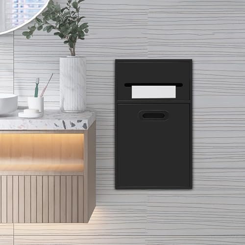 Caneca de basura rectangular empotrada 6L acero inoxidable miniatura 2