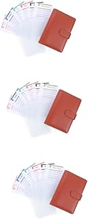 BESTOYARD 3 Conjuntos De Livros De Orçamento De Dinheiro Desafios De Poupança Livro Fichário De Economia De Dinheiro Fichário De Orçamento Com Envelopes De Dinheiro 6 Fichário A6 Fichário