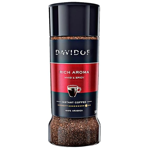 Image of Daviddoff Instant Coffee Assorted Flavours Combo - Crema Intense, Fine Aroma, Espresso 57 & Rich Aroma - 100% Arabica Freeze Dried Coffee Pack of 4 Imported Each 100g