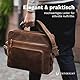 DONBOLSO Laptoptasche San Francisco - Umhängetasche Leder Braun für Laptop und Tablet - Hochwertige Aktentasche für Notebook bis 17 Zoll - Stilvolle Tasche für Damen und Herren