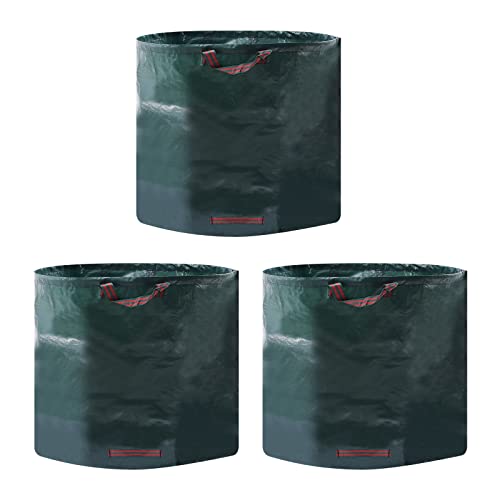 FONSOLUM 3PCS 16Gal Reusable Waste Bag for Garden Yard Lawn