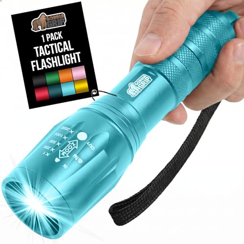 GORILLA GRIP Powerful LED Tactical Flashlight, 750 FT High Lumens