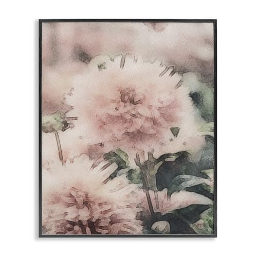 'Dainty Pink Flower Blossom Sprouts Closeup'| Framed Giclee Art