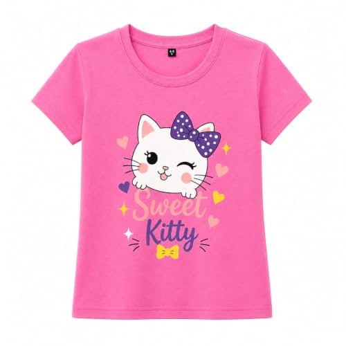 Image of T2F Girls Regular Fit T-Shirt (Pack of 5)