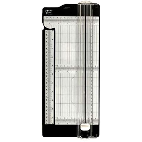 Paperfuel Paper Trimmer Board 6", Cuts and Scores Straight Sharp Lines, for Scrapbooking, Cardmaking and Other Crafts, Black/White, 6" Cover