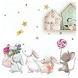 💚 ABZIEHEN AUFKLEBEN - Perfekt selbstklebende Deko an Wänden, Möbeln und Türen. Hält auf allen glatten fett-, latex- und silikonfreien Oberflächen auch Raufaser. Ohne Rückstände wieder abnehmbar.