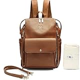 Diaper Bag Backpack by Miss Fong,Baby Registry Search,with in Bag Organizer. (Camel)