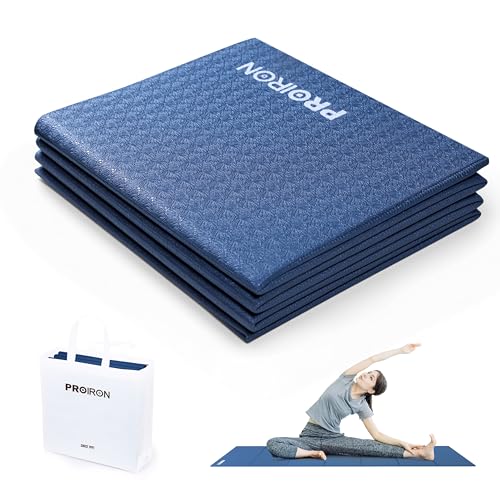 PROIRON leaf vine pattern foldable mat-blue