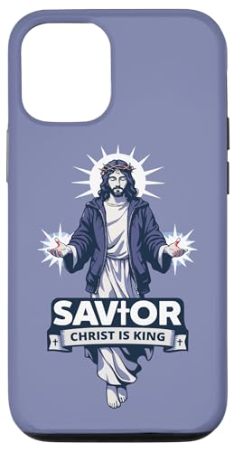 SAVIOR Christ Is King Jesus Christian Faith �j�� ���� �e�B�[�� �X�}�z�P�[�X iPhone 12/12 Pro �p
