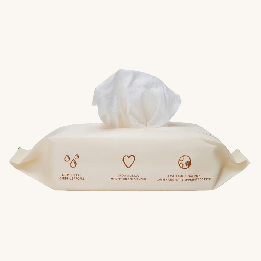 Daily Dog Wipes - Deodorizing Wipes for Paws, Coat & Face | Fermented Sugar Cane, Witch Hazel & Squalane | Compostable VEOCEL Cloth | EWG Verified | Oatmeal Milk & Honey | 80 Count image 5