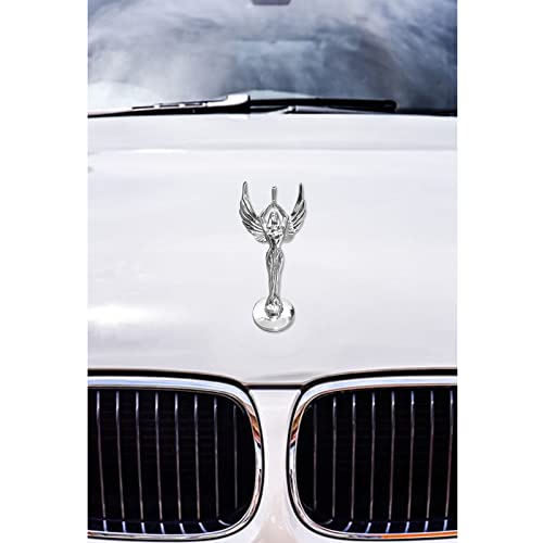 Image of Goddess Hood Ornaments for Cars Angel Logo Car Front Bonnet Stand Cars Metal Stickers Universal 3D Emblem Badge Auto Sticker Symbol Ornament for Trucks Vehicle (Goddess Chrome)