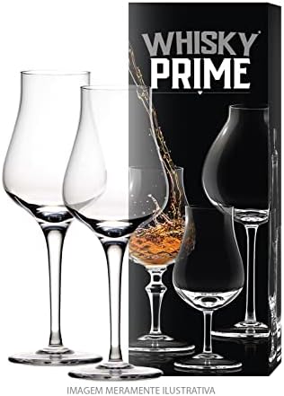 Kit com 2 Taças Whisky Prime Tulipa Highland Degustação Whisky