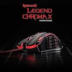 Redragon M990 MMO La souris du jeu 32000 DPI Filaire haute précision RGB Souris gamer w/23 Boutons programmables, 16 Clés macro latérales, Supports logiciels, Base en aluminium