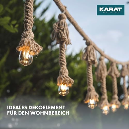 KARAT Kletterseil 10m 20mm Dicke Juteschnur, Tau Seil aus 100% Natur Jute extra Starke Juteband Schnur, Kordel Garn für Sport, Garten Dekoration, Bastelarbeiten Kratzbaum
