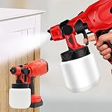 Pousbo Portable Automatic High-pressure Paint Spray Gun, 2023 New Cordless Paint Sprayer with 3 Spra
