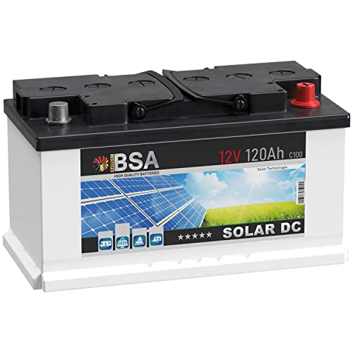 BSA Solar DC 12V 120Ah Batterie Solarbatterie Versorgungsbatterie Boot Wohnmobil...