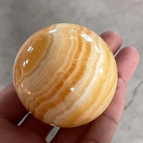Grande sphère de quartz orange 1,1kg pour illuminer un intérieur sombre