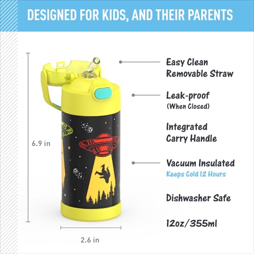 Image of THERMOS FUNTAINER Water Bottle with Straw, 12oz, Out of This World