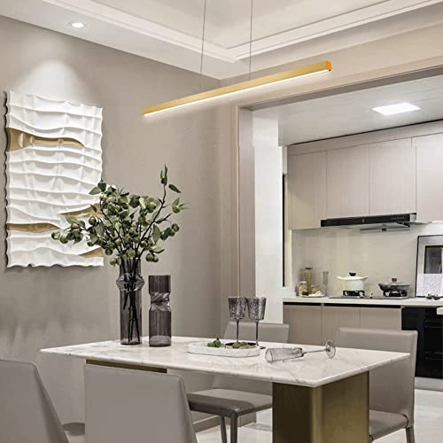 Lampade a sospensione lunghe in metallo dorato