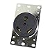 RV 30 Amp, 125 Volt, NEMA Tt-30R, 2P, 3W Power Receptacle Flush Mounting Receptacle, Straight Blade, Industrial Grade, Grounding, Side Wired, Steel Strap, Black (30-Amp)
