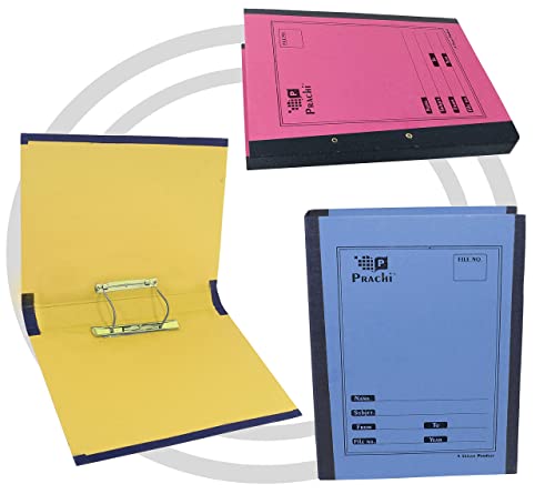 Image of TULMAN Files for Office Paper Spring Files Organizer Report Document Folder - A-4 Size - Multicolor Pack of 12