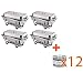Produktbild Profi Chafing Dish 4er Set Edelstahl Wasserbehälter, Speisenbehälter, Deckel und je 2 Brennpastenbehälter