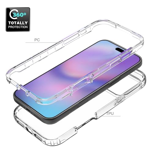 Coque iPhone 25 Pro Max cristal transparent rigide et robuste de luxe - 4