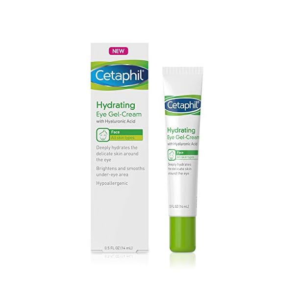 CETAPHIL Hydrating Eye Gel-Cream , With Hyaluronic Acid , 0.5 fl oz , Brightens and Smooths Under Eyes , 24 Hour…