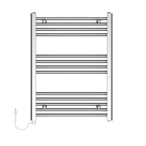 Toallero eléctrico cromado de 300W para disfrutar de toallas cálidas al salir de la ducha