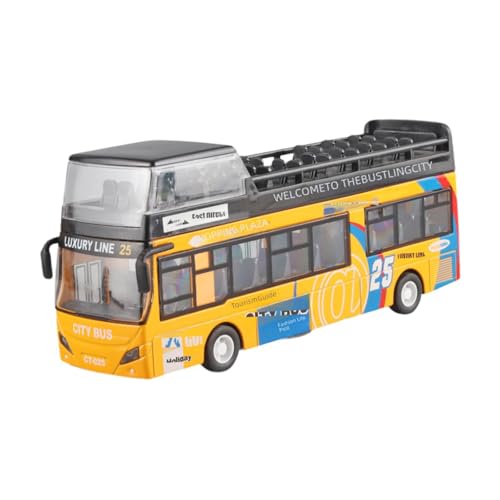 Predolo City Bus Doppeldecker Spielzeugbus Gelb