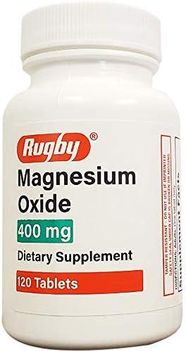 [3 Pack] RUGBY MAGNESIUM-OXIDE TABLETS 400 MG 120 COUNT *COMPARE TO THE SAME ACTIVE INGREDIENTS IN MAG-OXR & SAVE!* by Mag-Ox 400