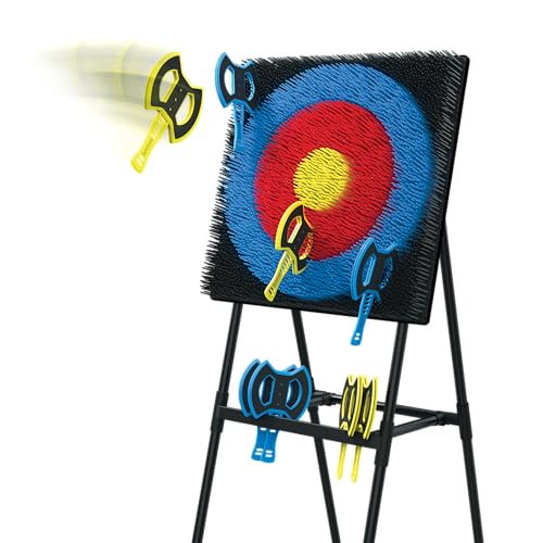 Image of EastPoint Sports Axe Throwing Target Game - 5ft Tall Sturdy Steel Frame - Includes 8 Throwing Axes