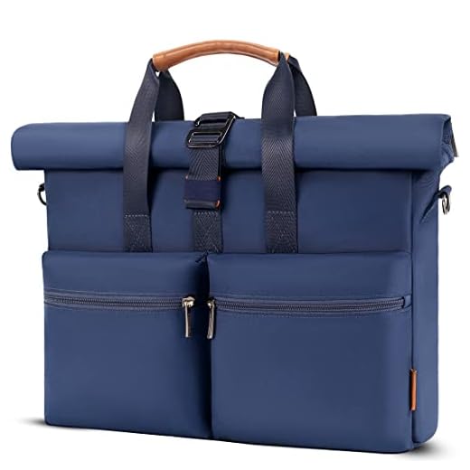 DOMISO Maletín para portátil de 17,3 pulgadas Maletín de negocios Bolso bandolera para portátil resistente al agua para Macbook Pro 17 de 17,3"/MSI GS73VR Stealth Pro/ IdeaPad/HP Envy/ASUS ROG,Azul
