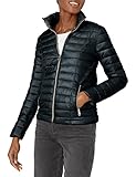 Nanette Lepore Women's Puffer Jacket, Vegan Leather Dark Green, L