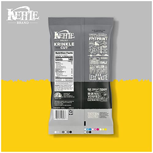 Kettle Foods Potato Chips Krinkle Salt & Fresh Ground Pepper, 5 Oz #TOP4