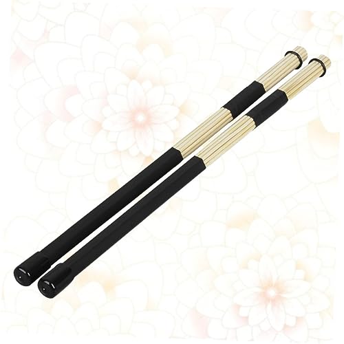 Juego de 2 baquetas de bambú para batería, accesorios musicales para percusión miniatura 3