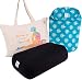 Gayo Buy 1 Get 1 50% Off 100% Organic Cotton Yoga Bolster by Supportive Rectangular Pillow for Yoga and Meditation Cushion (Black) (17"x12"x6")