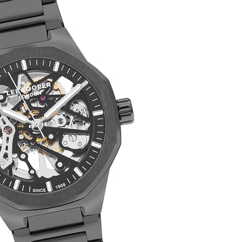 Image of Lee Cooper Automatic Skeleton Grey Round Dial Men's Watch - LC07905.060