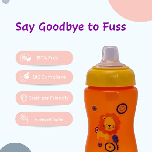 Image of Adore Spouty Silicon Soft Spout Sipper with Hood 270ml (Orange)