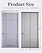 Kitsure Magnetic Screen Door - 38.0 x 82.0'' Retractable Screen Door Mesh for Front Door or Sliding Door, Pet & Kid Friendly, Hands-Free Closure Keeps Bugs Out & Lets Breeze in, Black