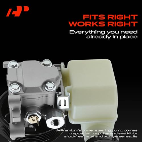 A-Premium Power Steering Pump, with Reservoir & Pulley, Compatible with Ford Fusion 2006-2009 & Mercury Milan 2006-2009, 2.3L Gas, Replace # 6E5Z3A696AB, 6159PR by A-Premium - Image 3