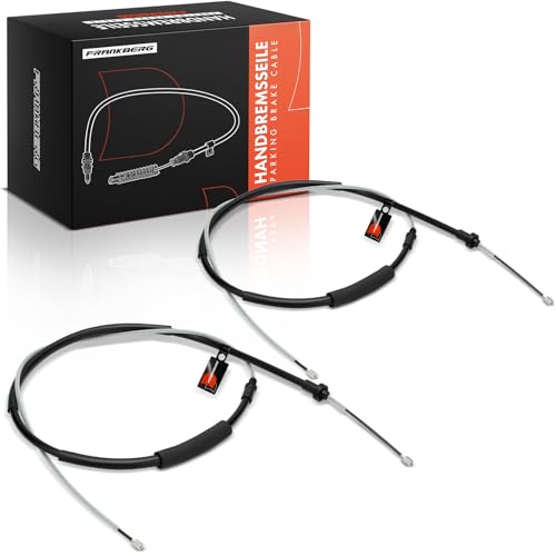 Frankberg 2x Handbrake Cable Rear Compatible with C3 III SX 2016-2024 C3 III Van SX SY 2016-2024 208 I CA CC 2012-2019 208 Box/Hatchback CR 2012-2019 Replace# 9671813380