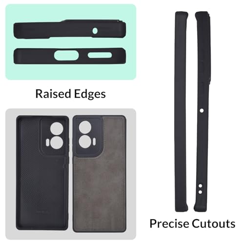 Image of SPRIG Compatible with Moto Edge 50 Fusion Premium PrimeMatte (Matte Leather TPU) Back Cover Drop Tested Shock Proof Mobile Case for Men, Women, Boys and Girls with Camera Protection (Light Grey)
