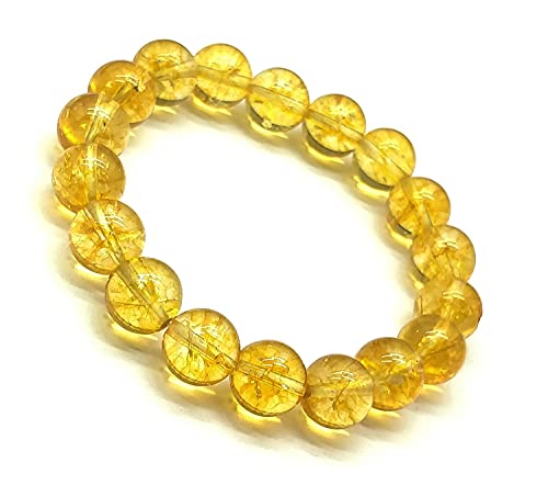 Bracelet citrine 10mm idéal pour la méditation quotidienne et le yoga
