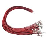 Vrabocry 20pcs Prewired 0805 red Surface Mounted Devices LED Light Emitting Diode Wire Length 30cm DC2.8-3V...