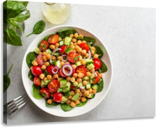 Wall Art Canvas decor Prints Painting Fresh summer mediterranean salad