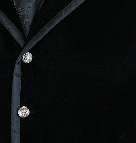 Historical Emporium Men's Velvet Formal Suit Vest, Victorian Edwardian Tuxedo Dress Bonaventure Waistcoat3