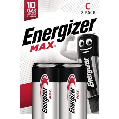 Energizer - Pilas alcalinas C, lr14, energizer max, paquete de 2 - El lote