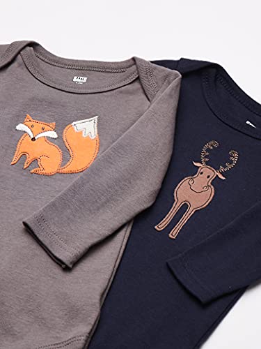 Image of Hudson Baby baby-boys Cotton Long-sleeve Bodysuits 5-pack